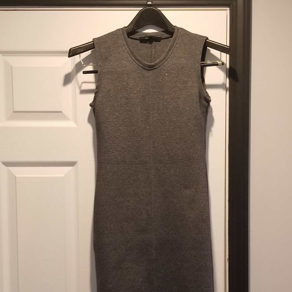 Grey knit tight dress